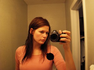 Towel-dried and detangled hair