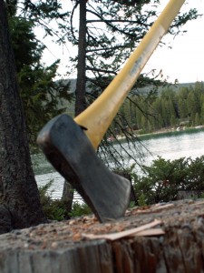 Tree Stump and Axe 