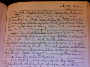 Hand-written Journal Entry