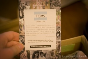 TOMS Passalong Card